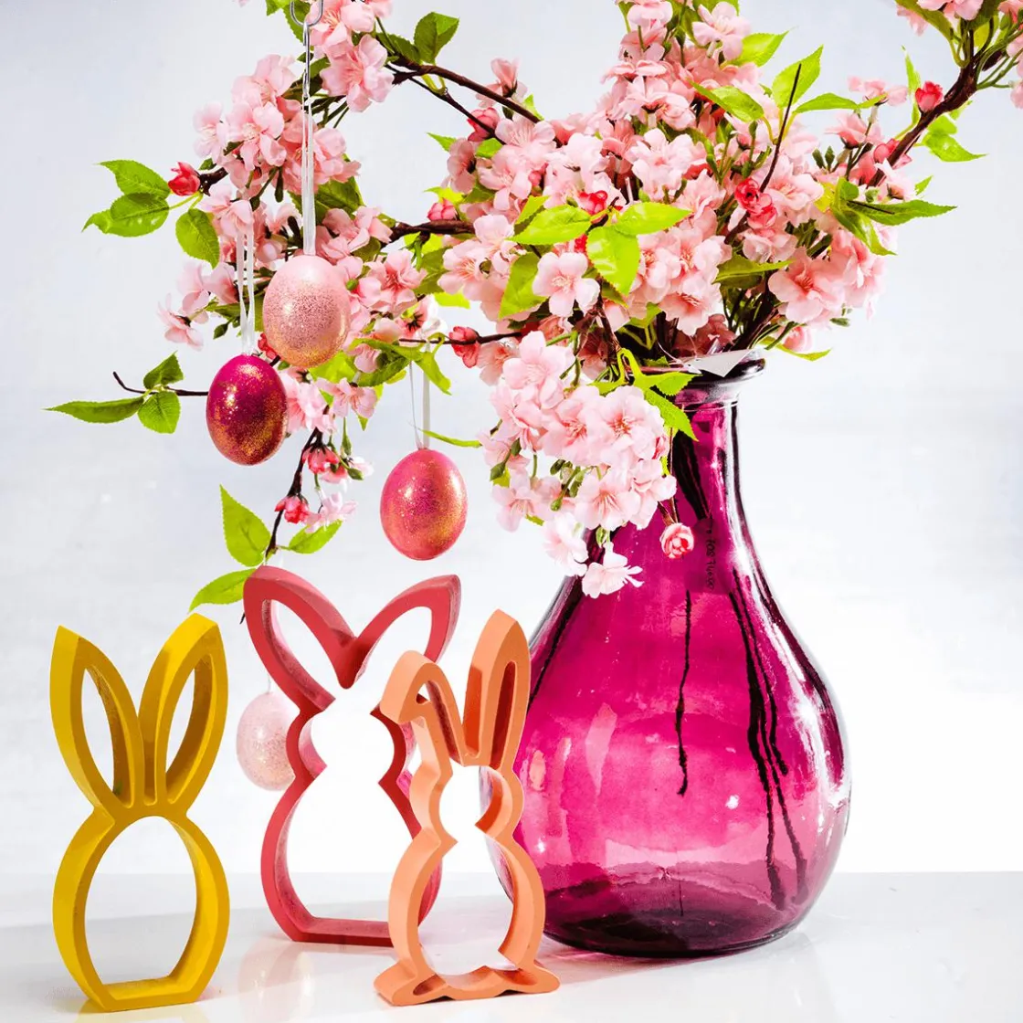 DecoWoerner Decoración De Primavera|Ramas Y Ramitas>Rama Artificial De Cerezo En Flor Rose 65 Cm