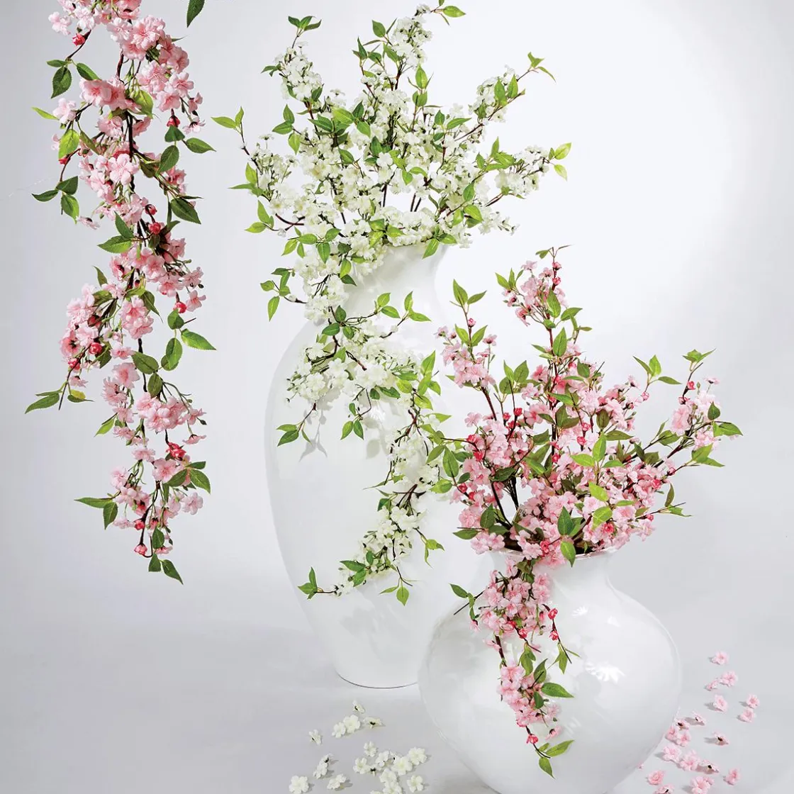 DecoWoerner Decoración De Primavera|Ramas Y Ramitas>Rama Artificial De Cerezo En Flor Rose 65 Cm