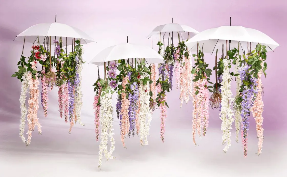 DecoWoerner Ramas Y Ramitas>Rama Artificial De Hortensias , 170 Cm