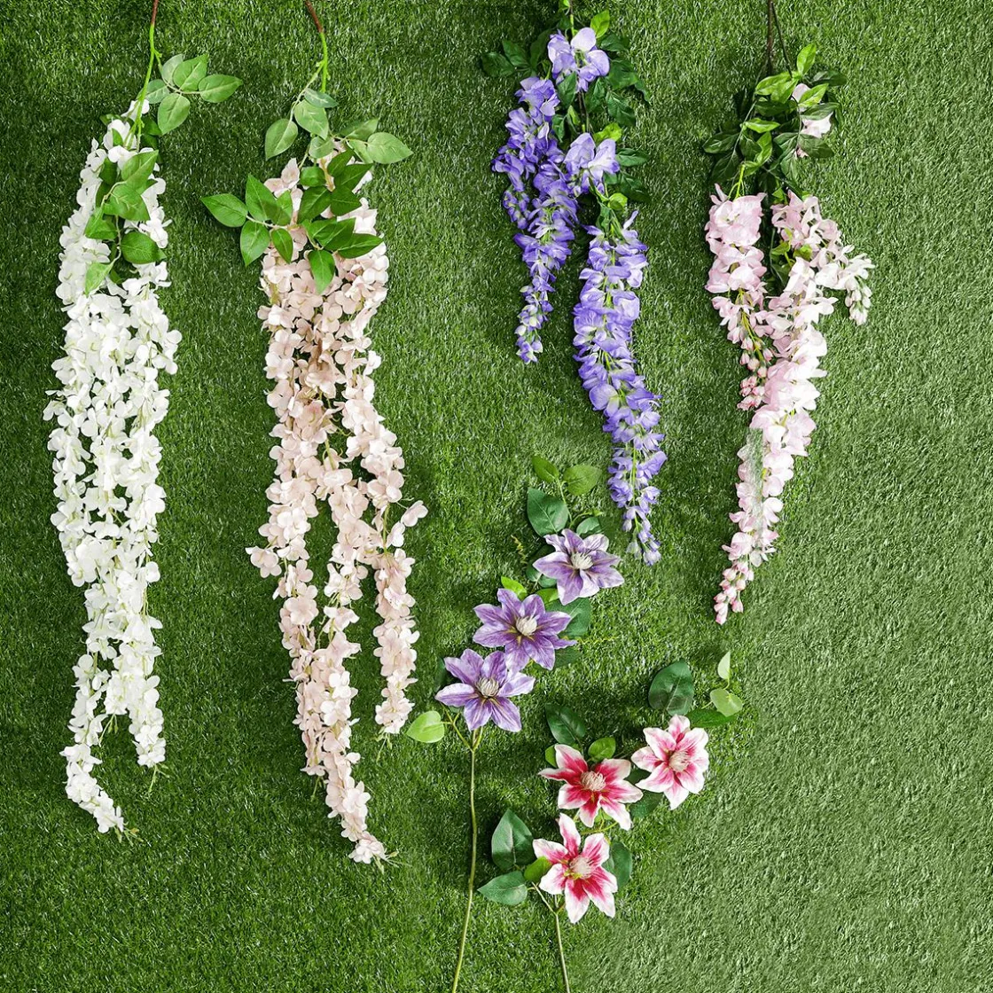 DecoWoerner Ramas Y Ramitas>Rama Artificial De Hortensias , 170 Cm