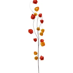 DecoWoerner Decoración De Otoño|Ramas Y Ramitas>Rama Artificial De Physalis, 80 Cm