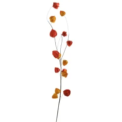 DecoWoerner Decoración De Otoño|Ramas Y Ramitas>Rama Artificial De Physalis, 80 Cm