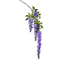 DecoWoerner Decoración De Primavera|Ramas Y Ramitas>Rama Artificial Wisteria Laburnum, 140 Cm, Violeta