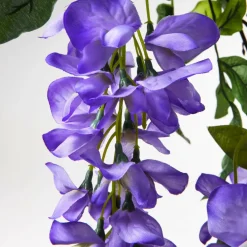 DecoWoerner Decoración De Primavera|Ramas Y Ramitas>Rama Artificial Wisteria Laburnum, 140 Cm, Violeta