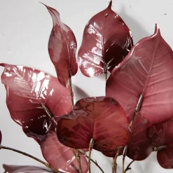 DecoWoerner Decoración De Otoño>Rama Con Fronda Artificial 60 Cm Burdeos