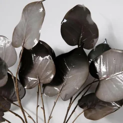 DecoWoerner Decoración De Otoño>Rama Con Fronda Artificial 60 Cm Gris-