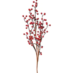 DecoWoerner Decoración De Otoño|Ramas Y Ramitas>Rama De Bayas Artificial Roja, 70 Cm