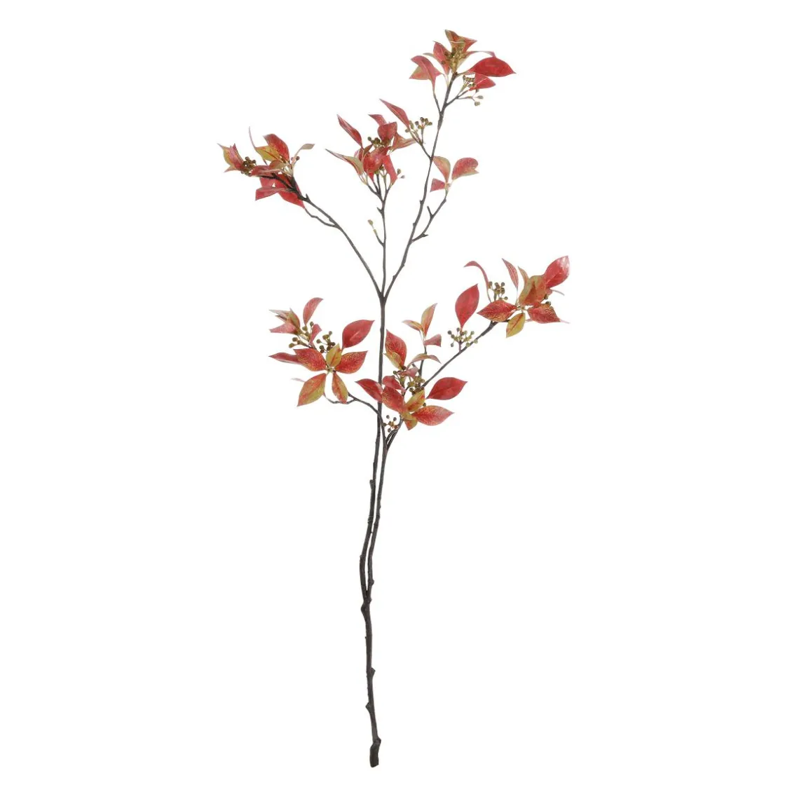 DecoWoerner Decoración De Otoño|Ramas Y Ramitas>Rama De Follaje Otoñal Con Bayas 114 Cm