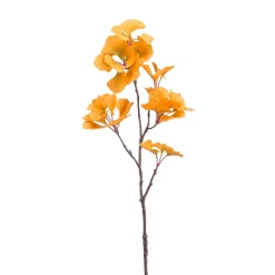 DecoWoerner Decoración De Otoño|Ramas Y Ramitas>Rama De Gingko Artificial Amarilla 74 Cm