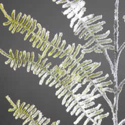 DecoWoerner Decoración De Invierno|Ramas Y Ramitas>Rama De Helecho Artificial Con Nieve, Longitud 80 Cm