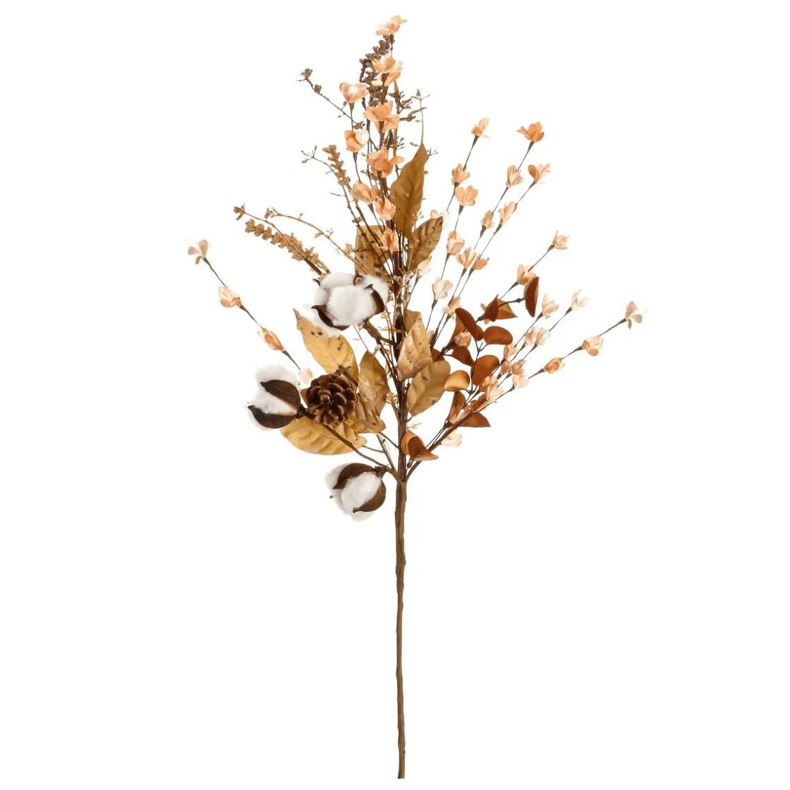 DecoWoerner Decoración De Otoño|Ramas Y Ramitas>Rama De Otoño Con Algodón 80 Cm