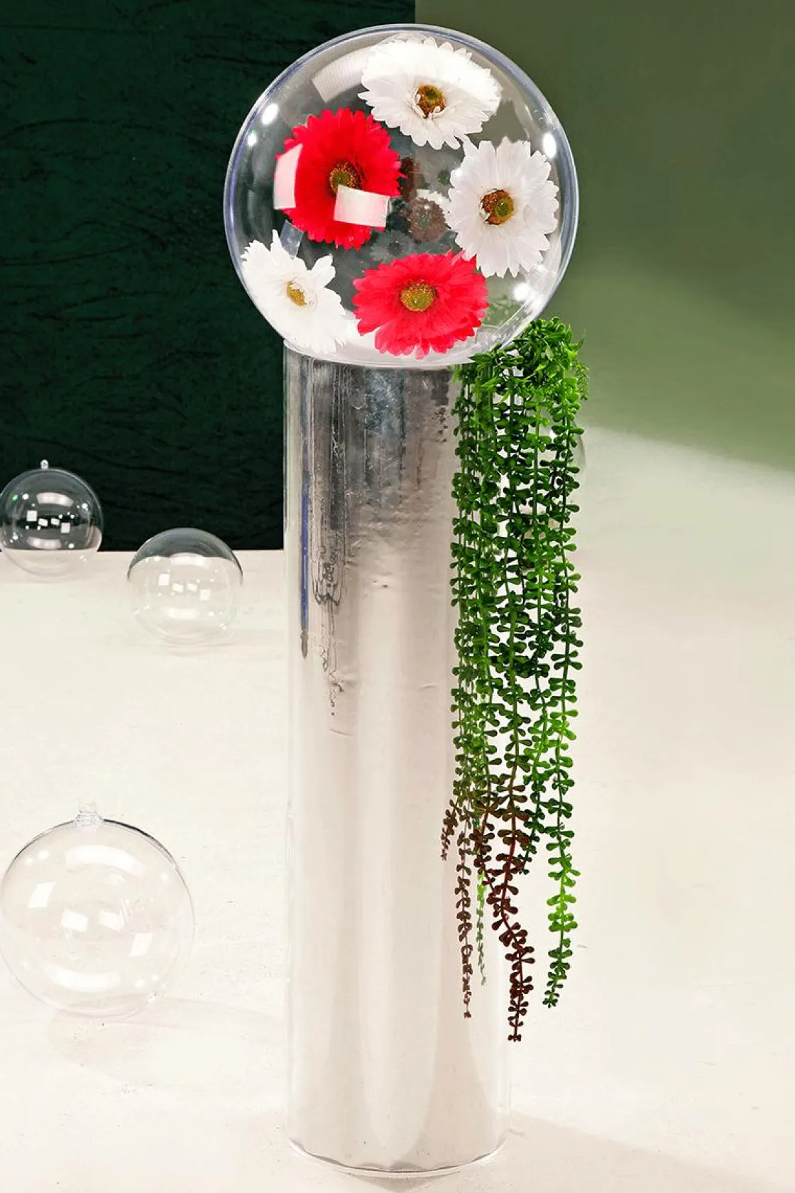 DecoWoerner Plantas Verdes|Plantas Colgantes>Ramas Artificiales Senecio Planta Guisante