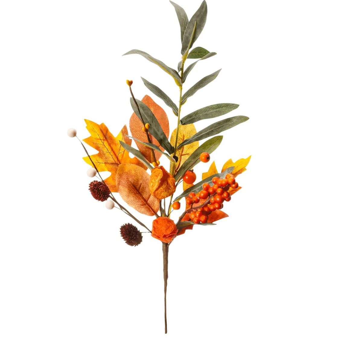 DecoWoerner Ramas Y Ramitas|Decoración De Otoño>Ramita Artificial De Physalis Otoñal 20 X 40 Cm /marrón