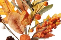 DecoWoerner Ramas Y Ramitas|Decoración De Otoño>Ramita Artificial De Physalis Otoñal 20 X 40 Cm /marrón