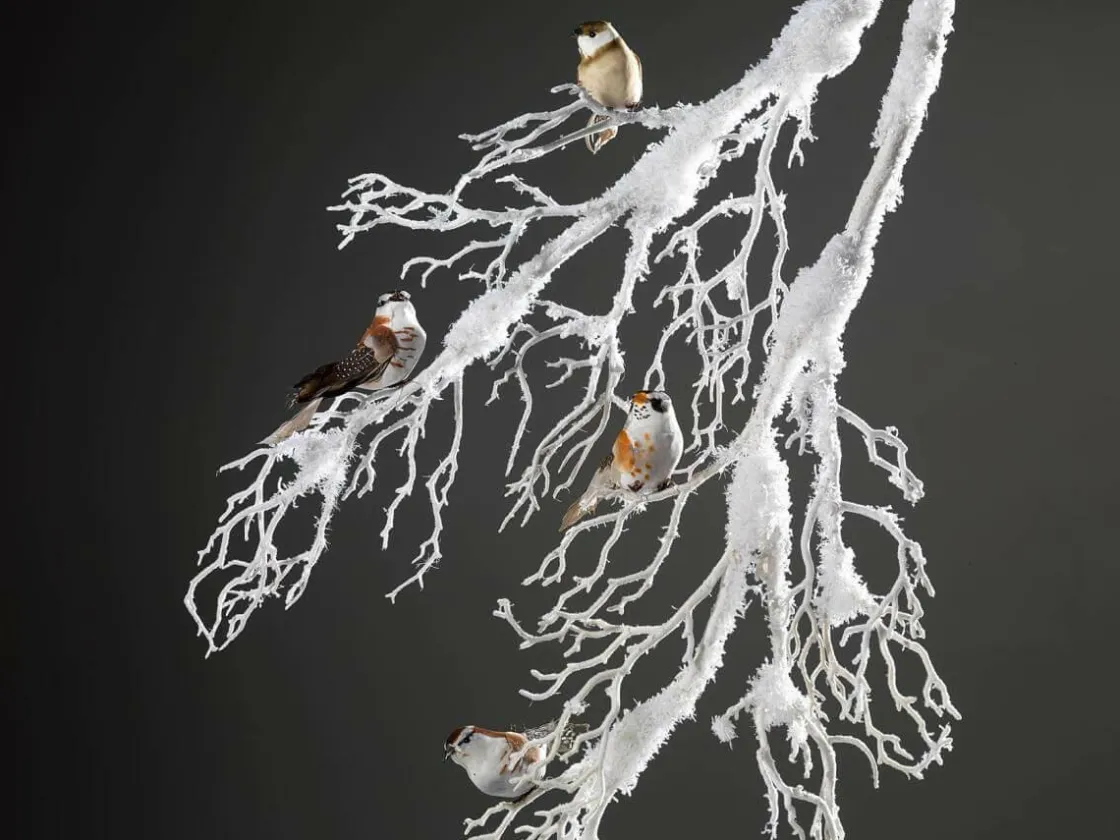 DecoWoerner Decoración De Invierno>Ramita Decorativa Blanca Longitud 145 Cm