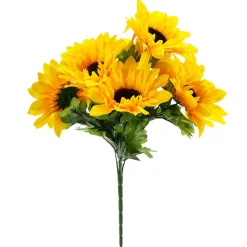 DecoWoerner Decoración De Otoño|Ramos Y Coronas De Flores>Ramo De Girasoles, Altura 45 Cm