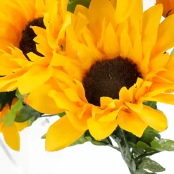 DecoWoerner Decoración De Otoño|Ramos Y Coronas De Flores>Ramo De Girasoles, Altura 45 Cm