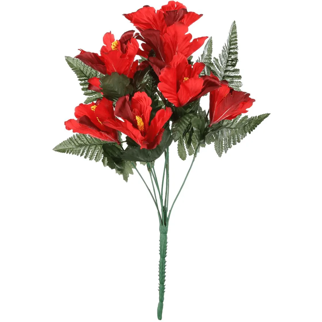 DecoWoerner Decoración De Verano|Ramos Y Coronas De Flores>Ramo De Hibisco Artificial, 46 Cm,