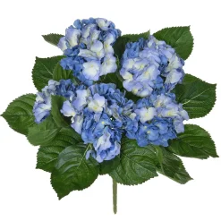 DecoWoerner Ramos Y Coronas De Flores|Flores Artificiales>Ramo De Hortensias Artificiales , Ignífugo 45 Cm