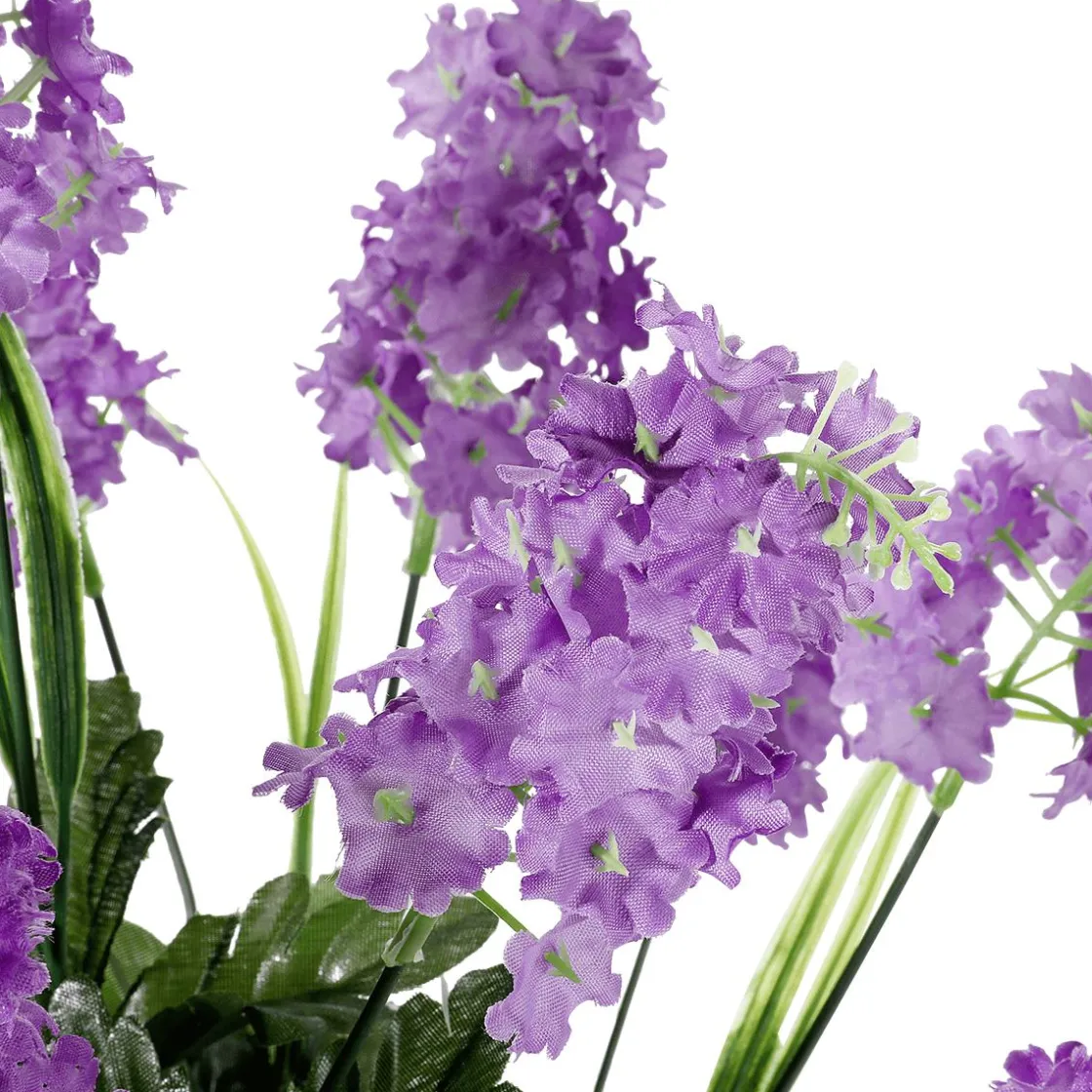 DecoWoerner Decoración De Primavera|Ramos Y Coronas De Flores>Ramo De Lilas Artificiales 12 Flores 48 Cm De Alto, 25 Cm Ø