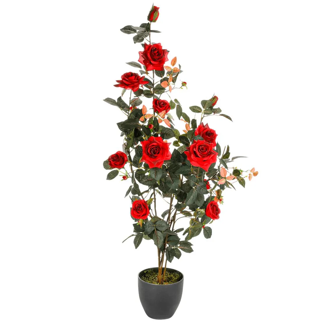 DecoWoerner Árboles Artificiales|Flores Artificiales>Ramo De Rosas En Maceta 115 Cm