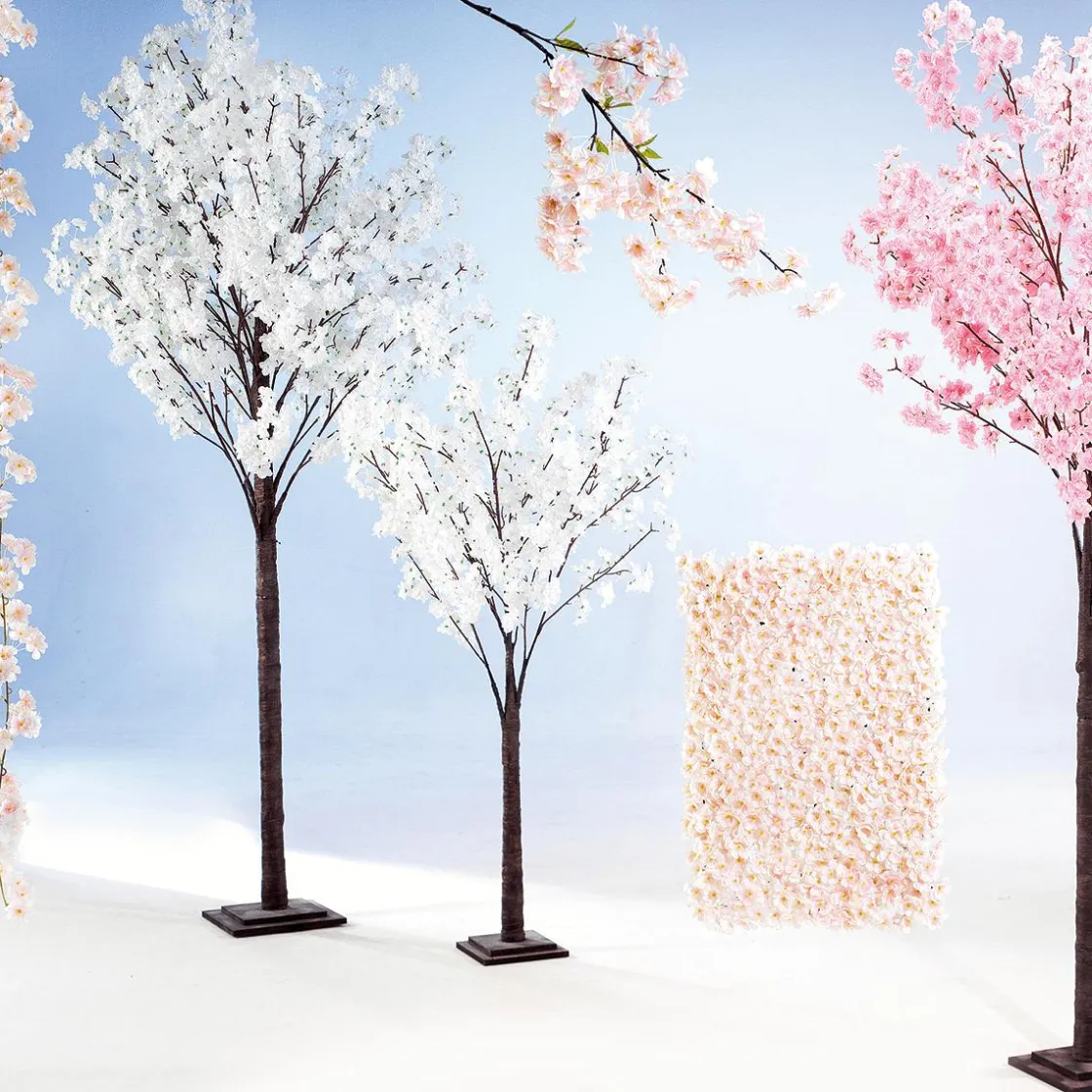 DecoWoerner Decoración De Primavera|Árboles Artificiales>Árbol Con Flores De Cerezo, 200 Cm
