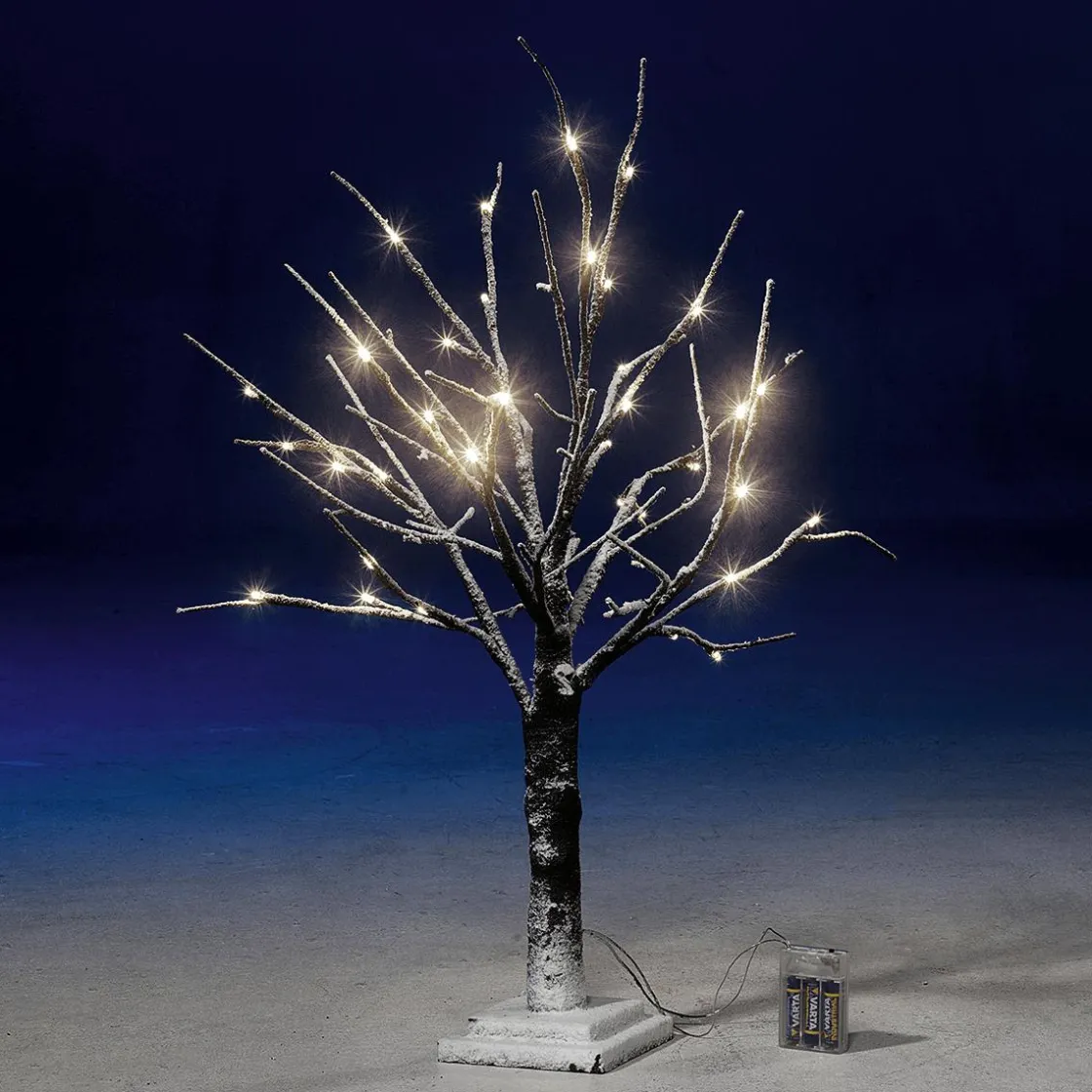 DecoWoerner Decoración De Invierno|Árboles Artificiales>Árbol Con LED Operado Por Batería 70 Cm
