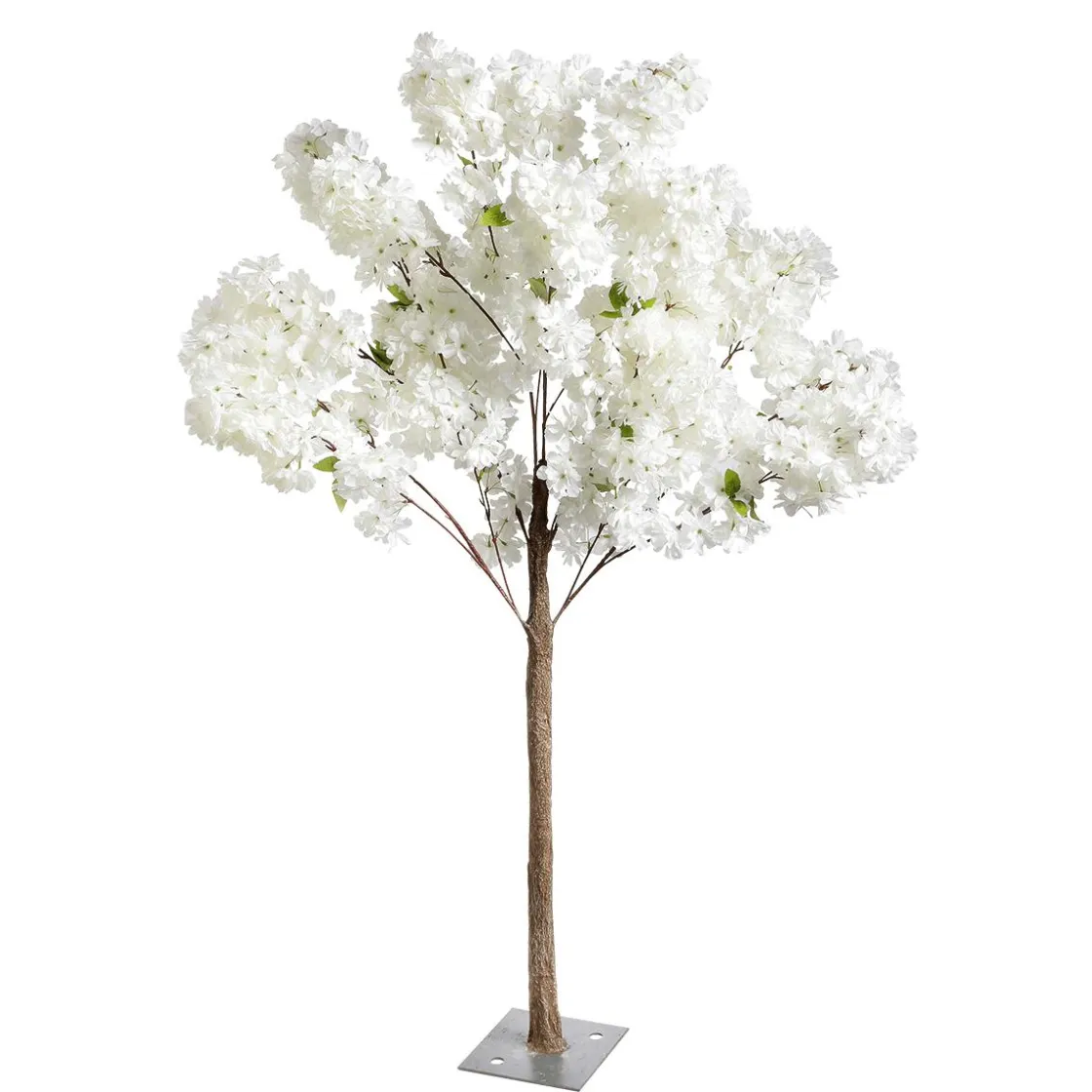 DecoWoerner Decoración De Primavera|Árboles Artificiales>Árbol De Cerezo Artificial Con Placa De Soporte, 140 Cm