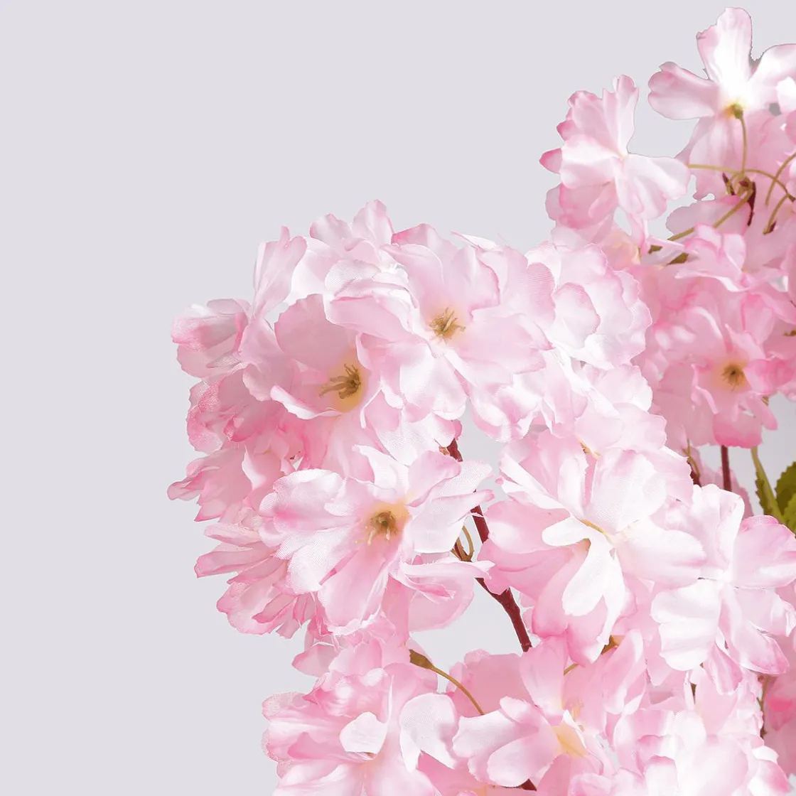 DecoWoerner Decoración De Primavera|Árboles Artificiales>Árbol De Cerezo Artificial Con Placa De Soporte, 180 Cm