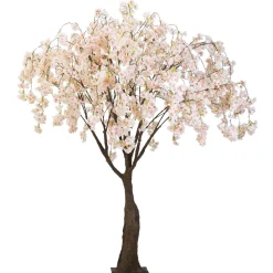 DecoWoerner Decoración De Primavera|Árboles Artificiales>Árbol De Flores De Cerezo Artificial Blanco, 150 Cm