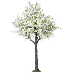DecoWoerner Decoración De Primavera|Árboles Artificiales>Árbol De Flores De Cerezo Artificial, 220 Cm