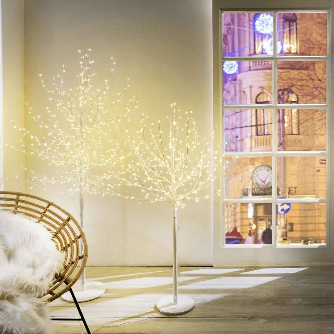 DecoWoerner Decoración De Invierno|Árboles Artificiales>Árbol De Luces LED, 120 Cm