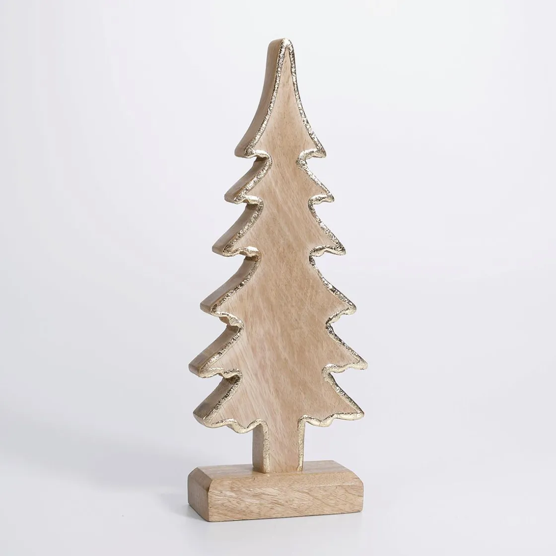 DecoWoerner Decoración De Otoño|Figuras De Navidad>Árbol De Madera De Mango 30 X 12 X 5 Cm