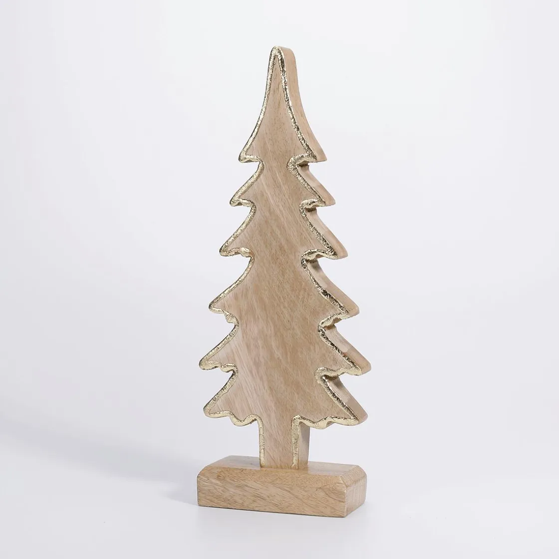 DecoWoerner Decoración De Otoño|Figuras De Navidad>Árbol De Madera De Mango 30 X 12 X 5 Cm