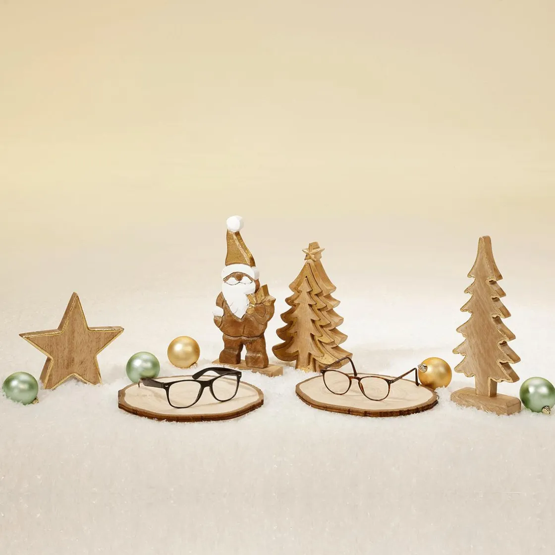 DecoWoerner Decoración De Otoño|Figuras De Navidad>Árbol De Madera De Mango 30 X 12 X 5 Cm