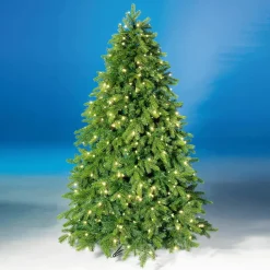 DecoWoerner Árboles De Navidad Artificiales>Árbol De Navidad Artificial Nordmann Abeto Con LED 150 Cm