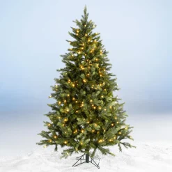 DecoWoerner Árboles De Navidad Artificiales>Árbol De Navidad Artificial Nordmann Abeto Con LED 180 Cm