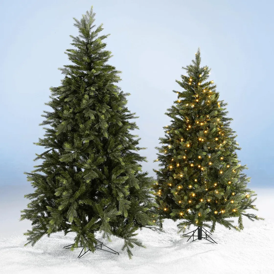 DecoWoerner Árboles De Navidad Artificiales>Árbol De Navidad Artificial Nordmann Abeto Con LED 180 Cm