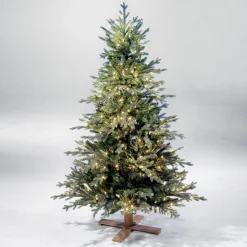 DecoWoerner Árboles De Navidad Artificiales>Árbol De Navidad Artificial Abeto Douglas Con LED 210 Cm