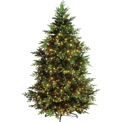 DecoWoerner Árboles De Navidad Artificiales>Árbol De Navidad Artificial Moldeado Por Inyección Pícea De Noruega Con LED 240 Cm