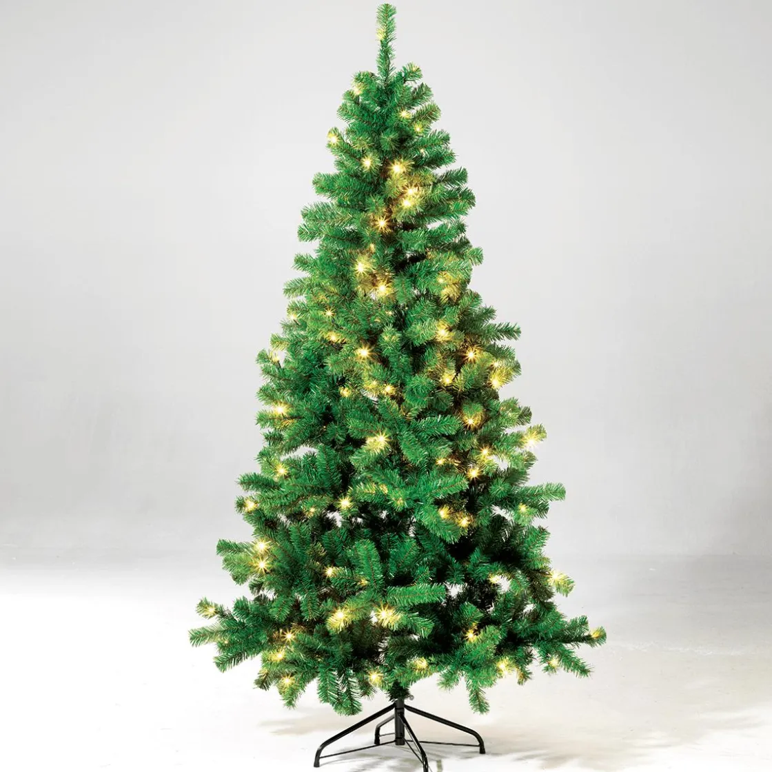 DecoWoerner Árboles De Navidad Artificiales>Árbol De Navidad Artificial Estrecho Con LED 150 Cm