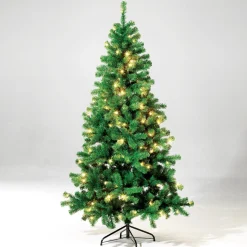 DecoWoerner Árboles De Navidad Artificiales>Árbol De Navidad Artificial Estrecho Con LED 180 Cm