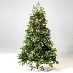 DecoWoerner Árboles De Navidad Artificiales>Árbol De Navidad Artificial Abeto Noble Con LED 210 Cm