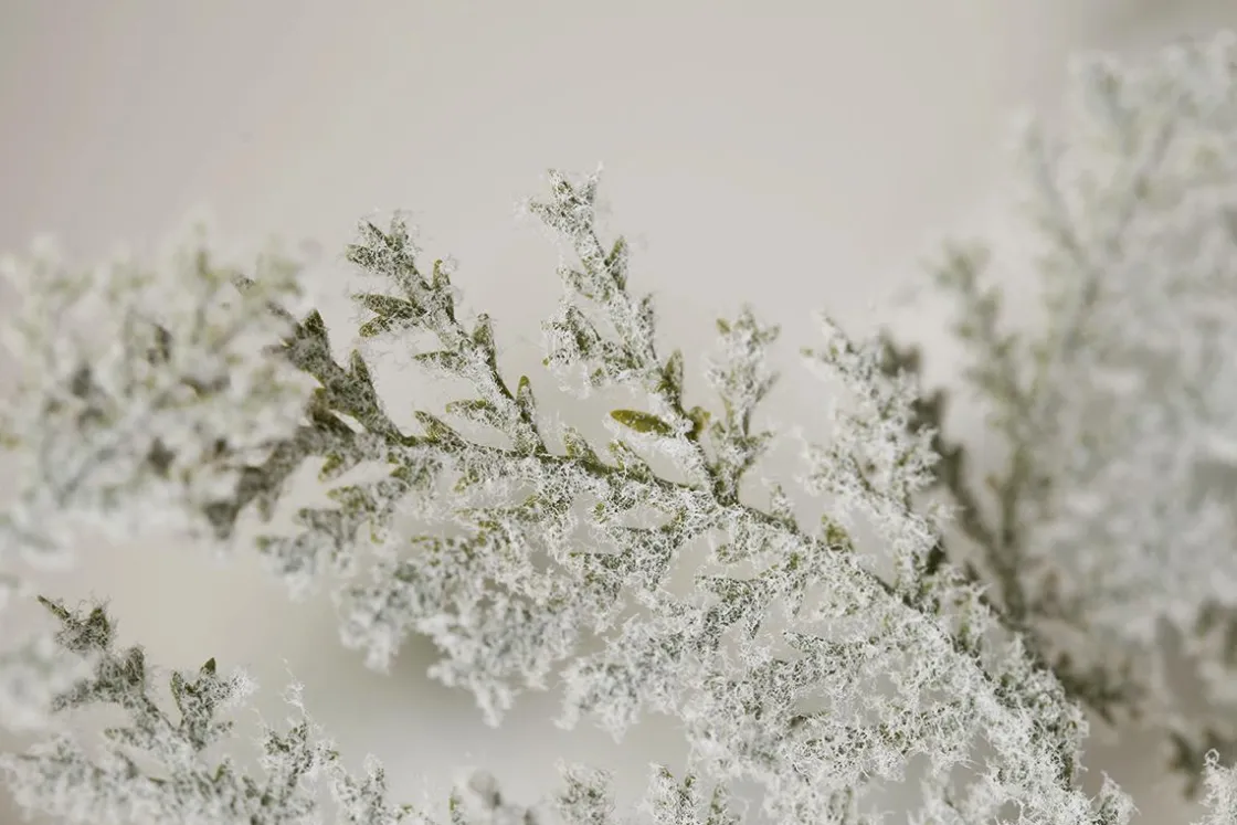 DecoWoerner Decoración De Invierno|Árboles De Navidad Artificiales>Árbol De Navidad Artificial Colgante Cedro Con Agujas Escarchadas Y LED 300 Cm