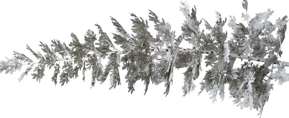 DecoWoerner Decoración De Invierno|Árboles De Navidad Artificiales>Árbol De Navidad Artificial Colgante Cedro Con Agujas Escarchadas 300 Cm