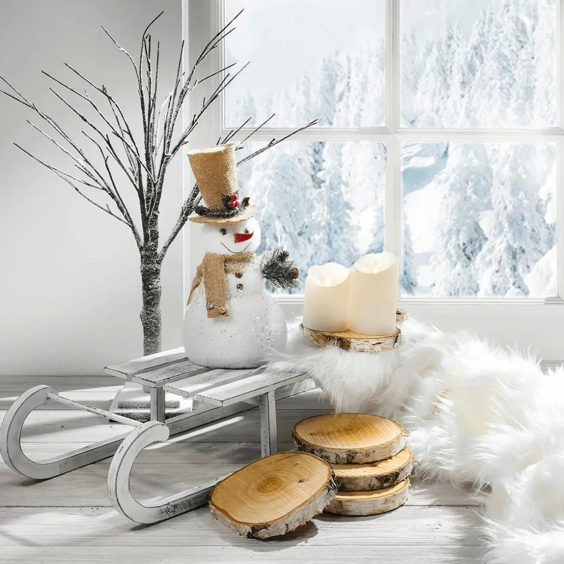 DecoWoerner Decoración De Invierno|Árboles Artificiales>Árbol Decorativo Nevado 125 Cm