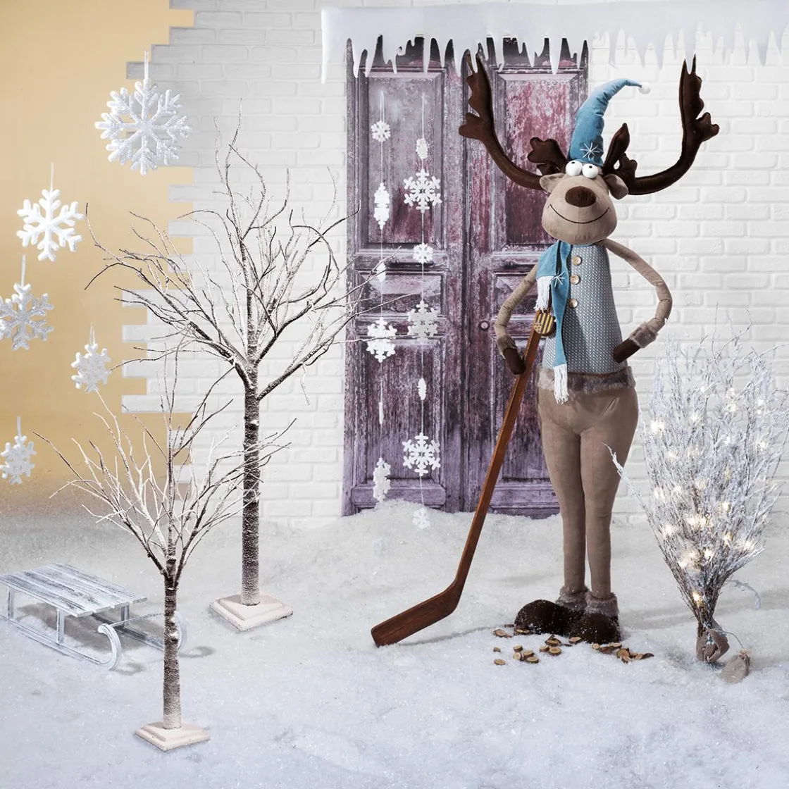 DecoWoerner Decoración De Invierno|Árboles Artificiales>Árbol Decorativo Nevado 210 Cm
