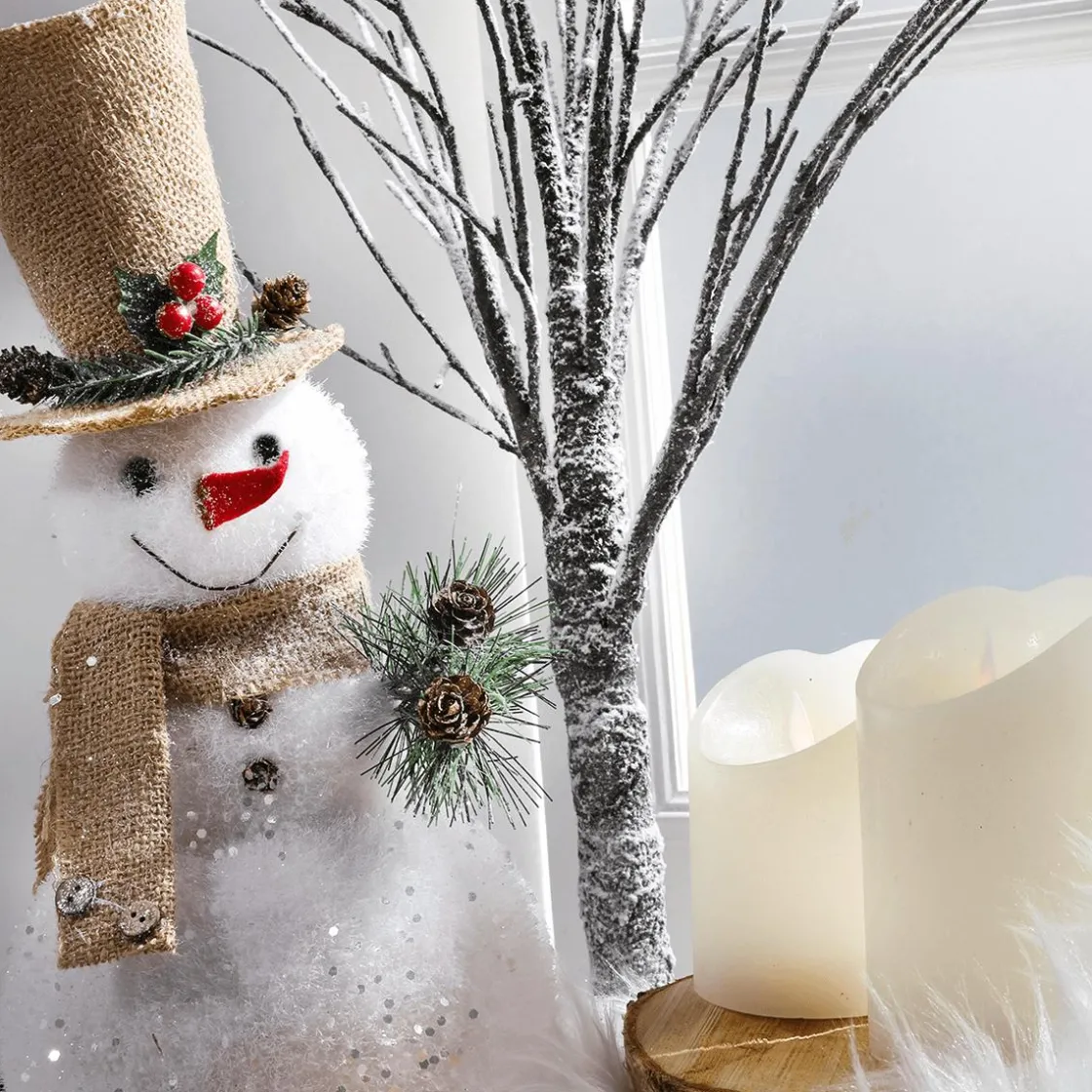 DecoWoerner Decoración De Invierno|Árboles Artificiales>Árbol Decorativo Nevado Altura 70 Cm
