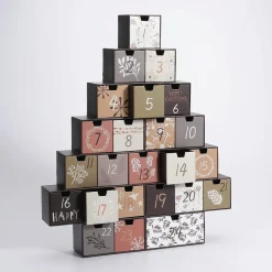 DecoWoerner Figuras De Navidad>Árbol Del Calendario De Adviento 6 X 37 X 44 Cm Madera Y Papel