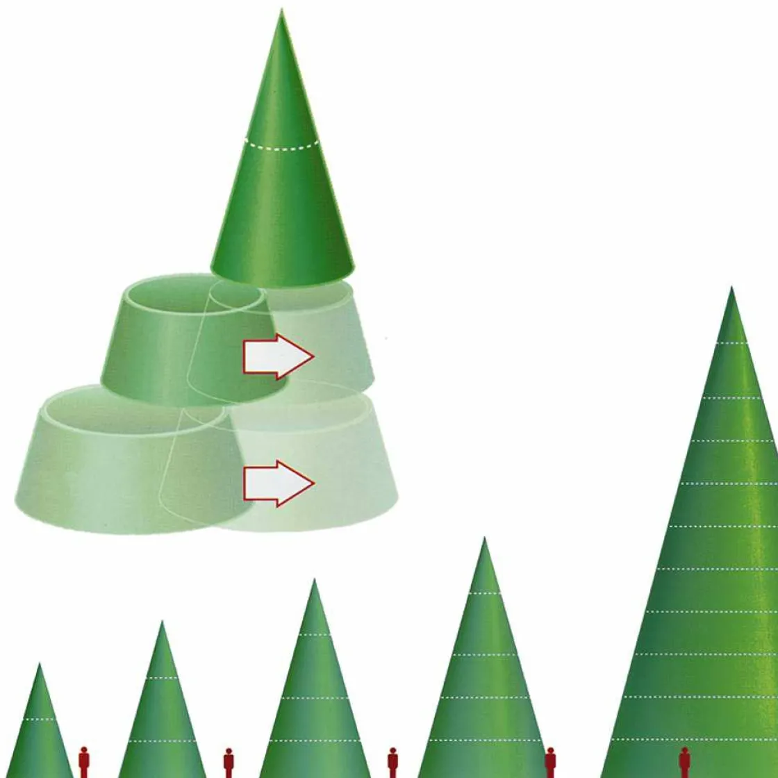 DecoWoerner Árboles Gigantescos>Árbol Gigante Con LED Cálidos, Exterior, 1210 Cm